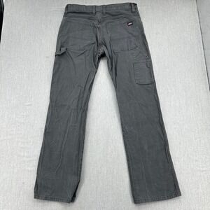 Genuine Dickies Carpenter Pants Mens 34x34 Grey Duck Canvas Utility P402358